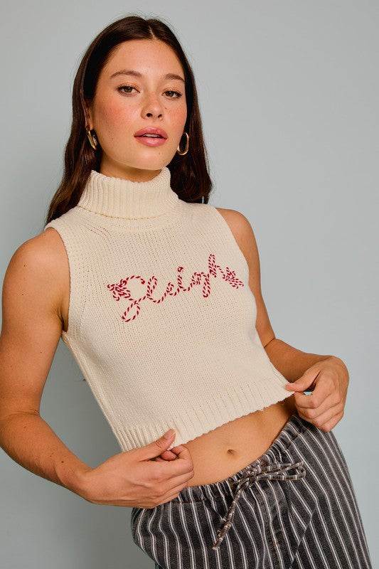 Sleigh All Day Turtleneck Cropped Sweater