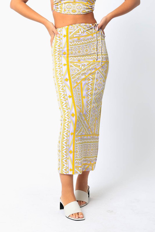 Donatella Printed Midi Skirt